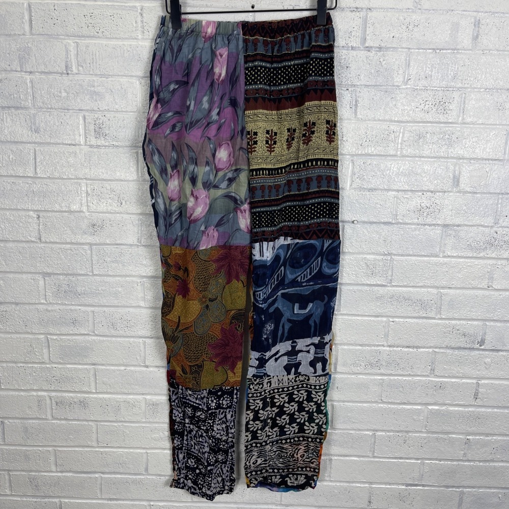 Urban Renewal Pull On Patchwork Pants Womens Size S Festival Boho Sustainable